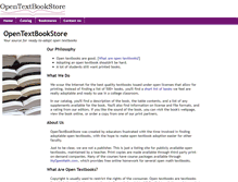 Tablet Screenshot of opentextbookstore.com